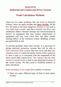 Fault calculation methods